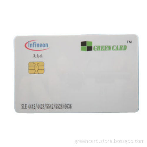 Contact IC Card with 0.84mm Thickness and Matte or Glossy Finishing, Made of PVC and PET Materials